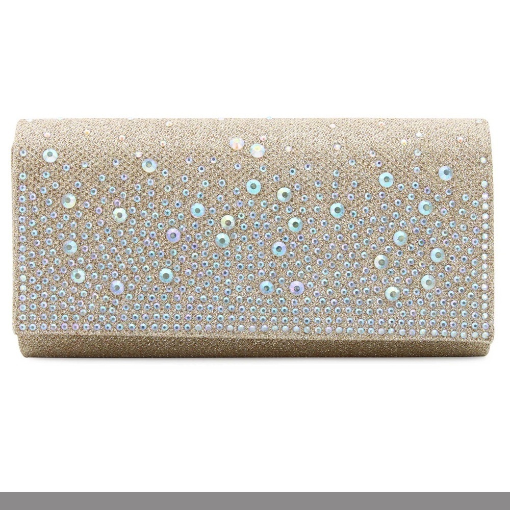 🌻 Jessica McClintock Chloe Sparkle Stones Evening Clutch